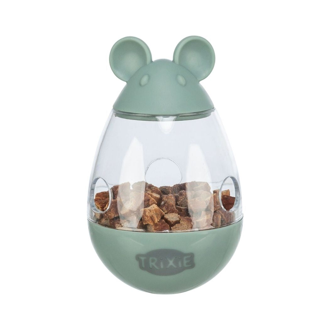 Trixie Snack Mouse treat toy green for Cats
