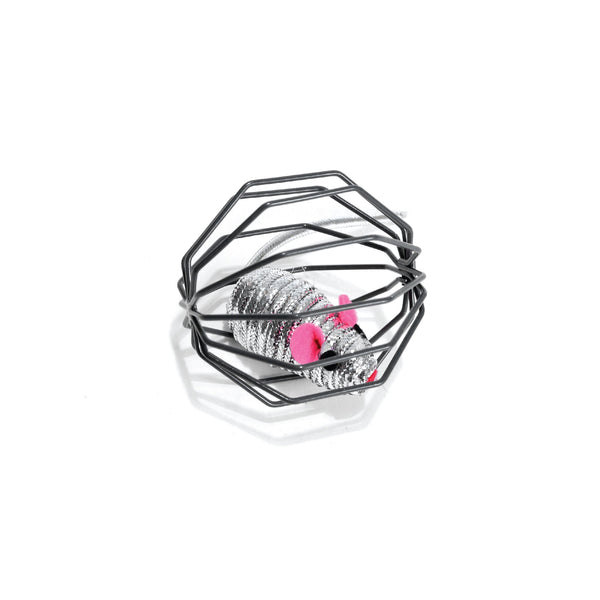 040140300 freedog metal cage with mouse cat toy