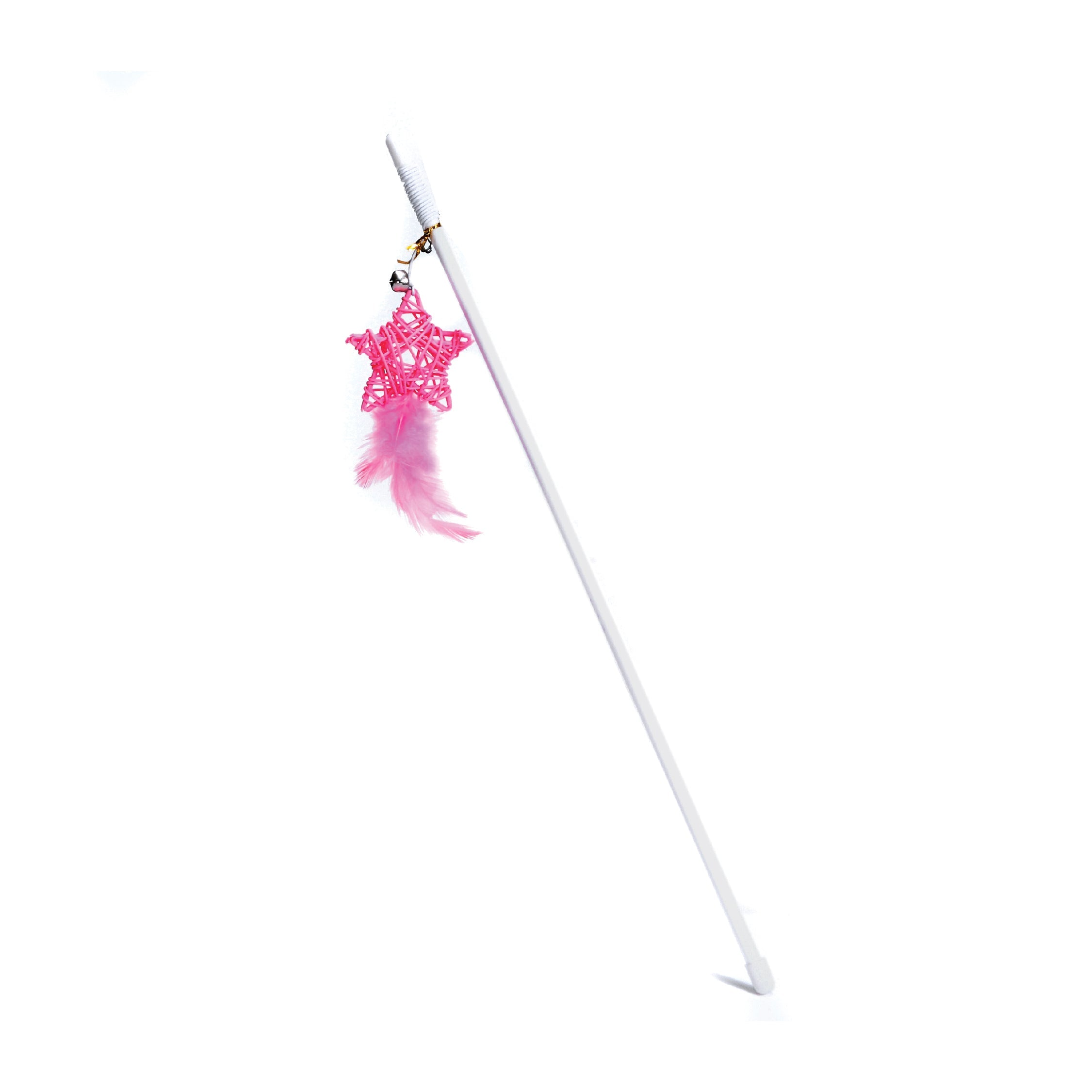 040142700 freedog stick star wand with feathers cat toy