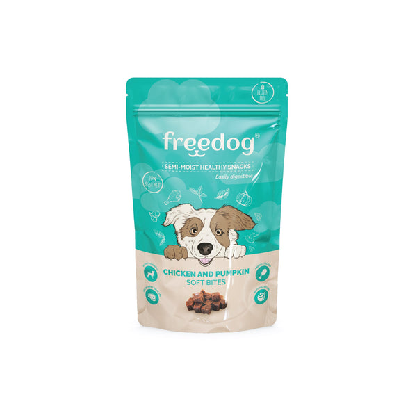 070040002 freedog snack semi moist chicken pumpkin dog treat