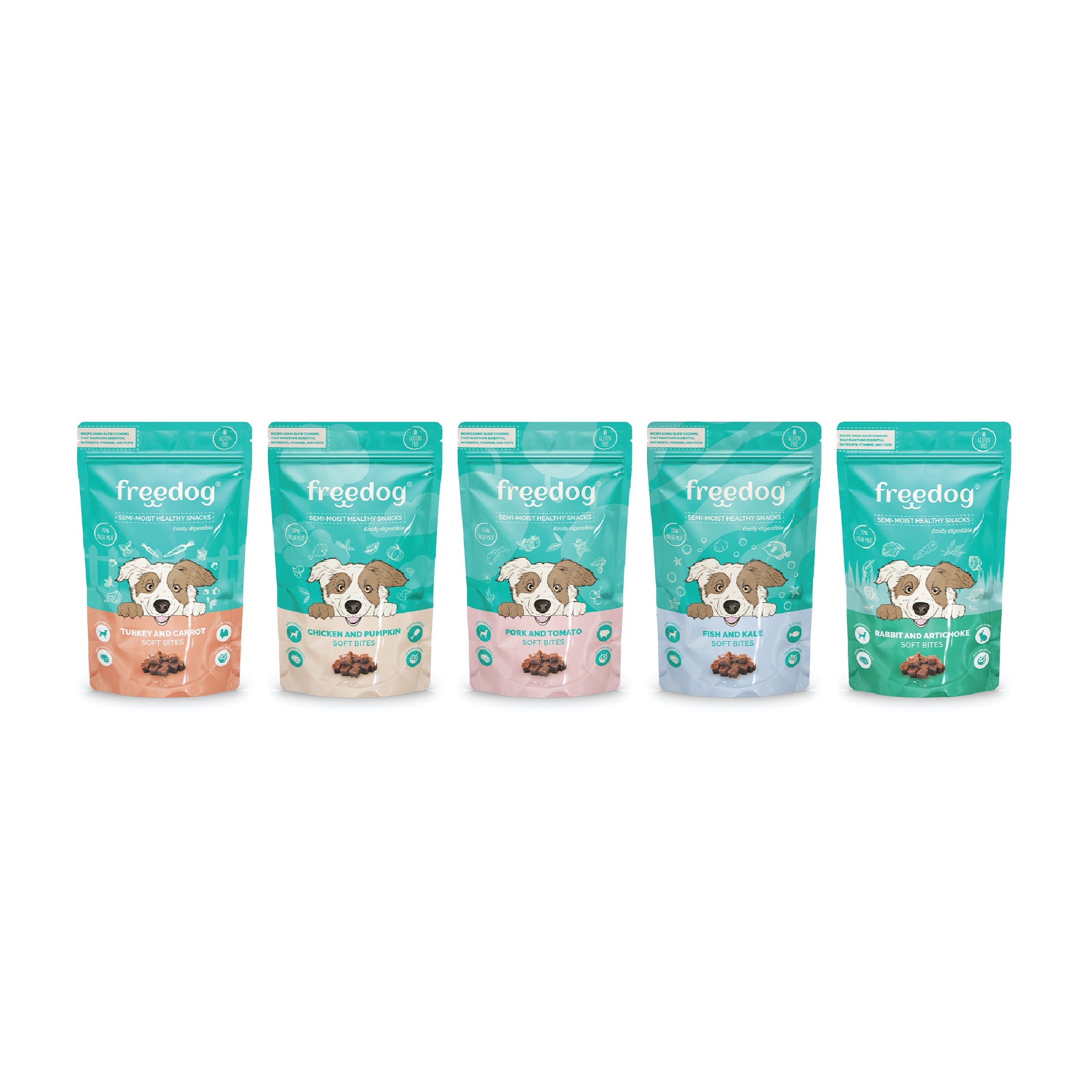 070040004 freedog snack semi moist rabbit artichoke dog treat