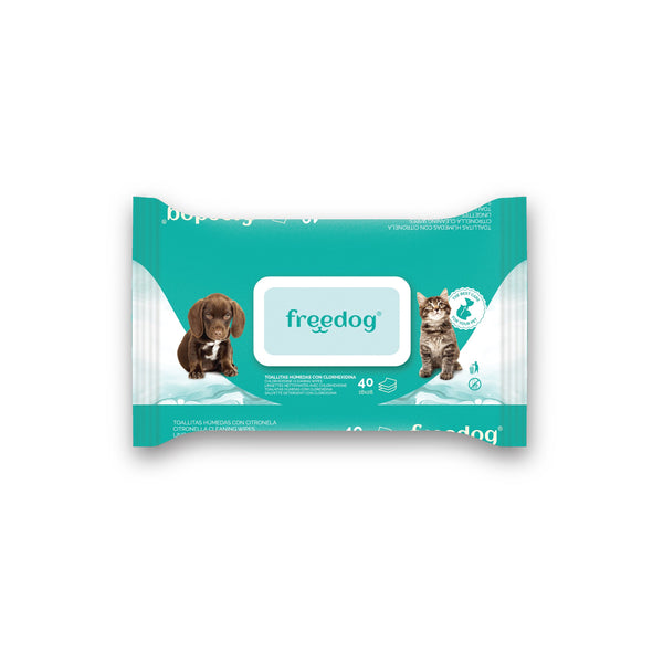 090010501 freedog chlorhexidine cleaning wipes big size pet