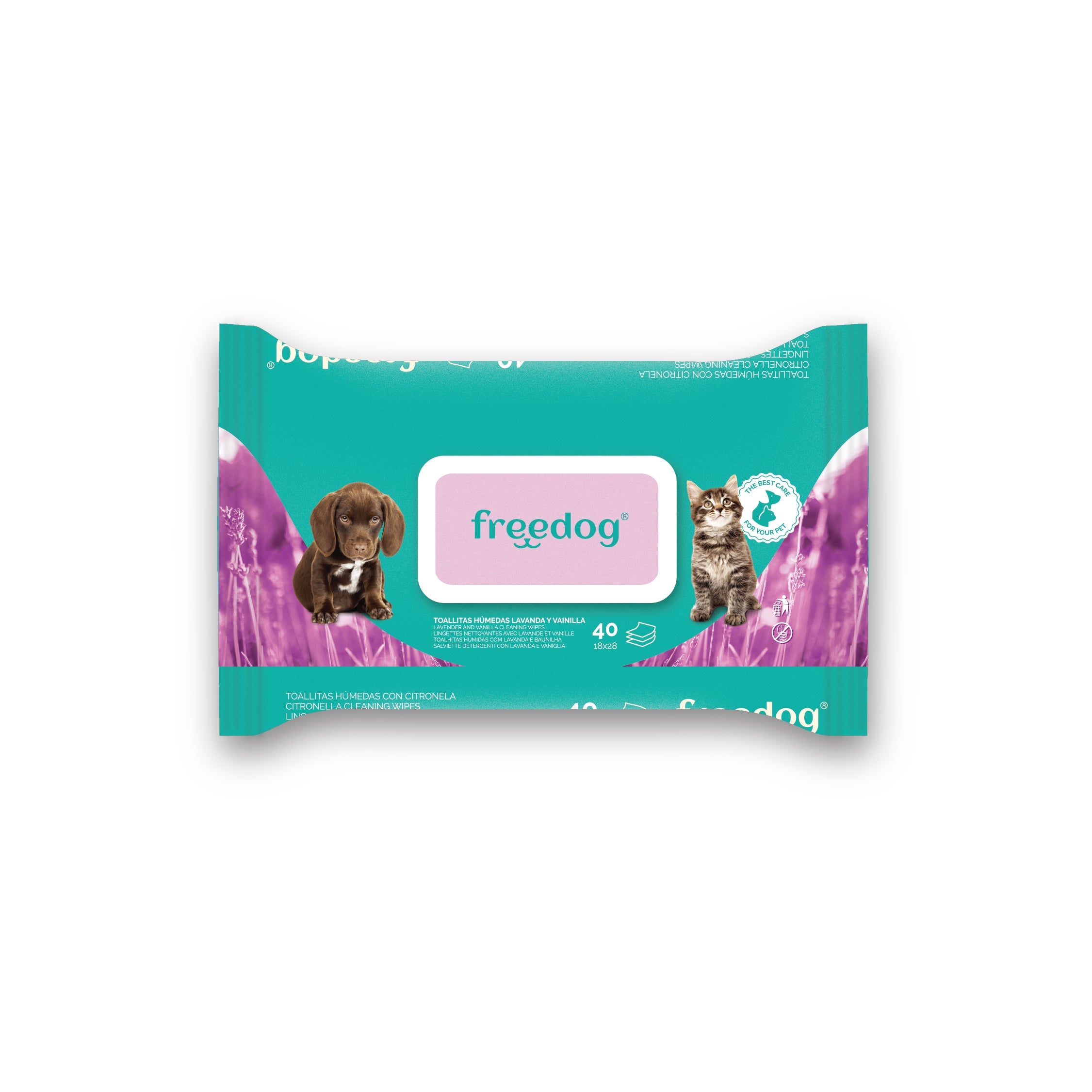 090010514 freedog lavender vanilla cleaning wipes big size pet