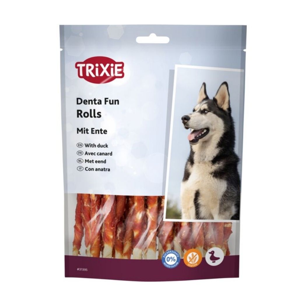 Trixie Denta Fun Rolls with Duck for Dogs