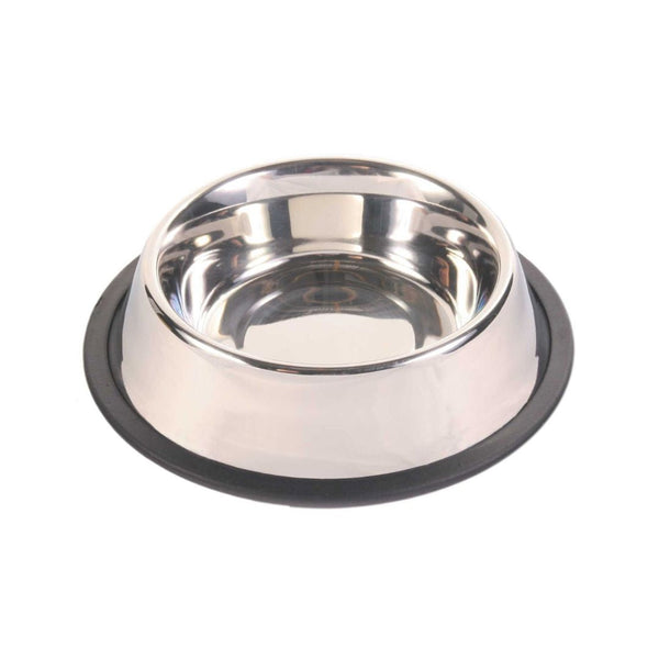 Trixie Stainless Steel Bowl with Rubber for Dog and Cat