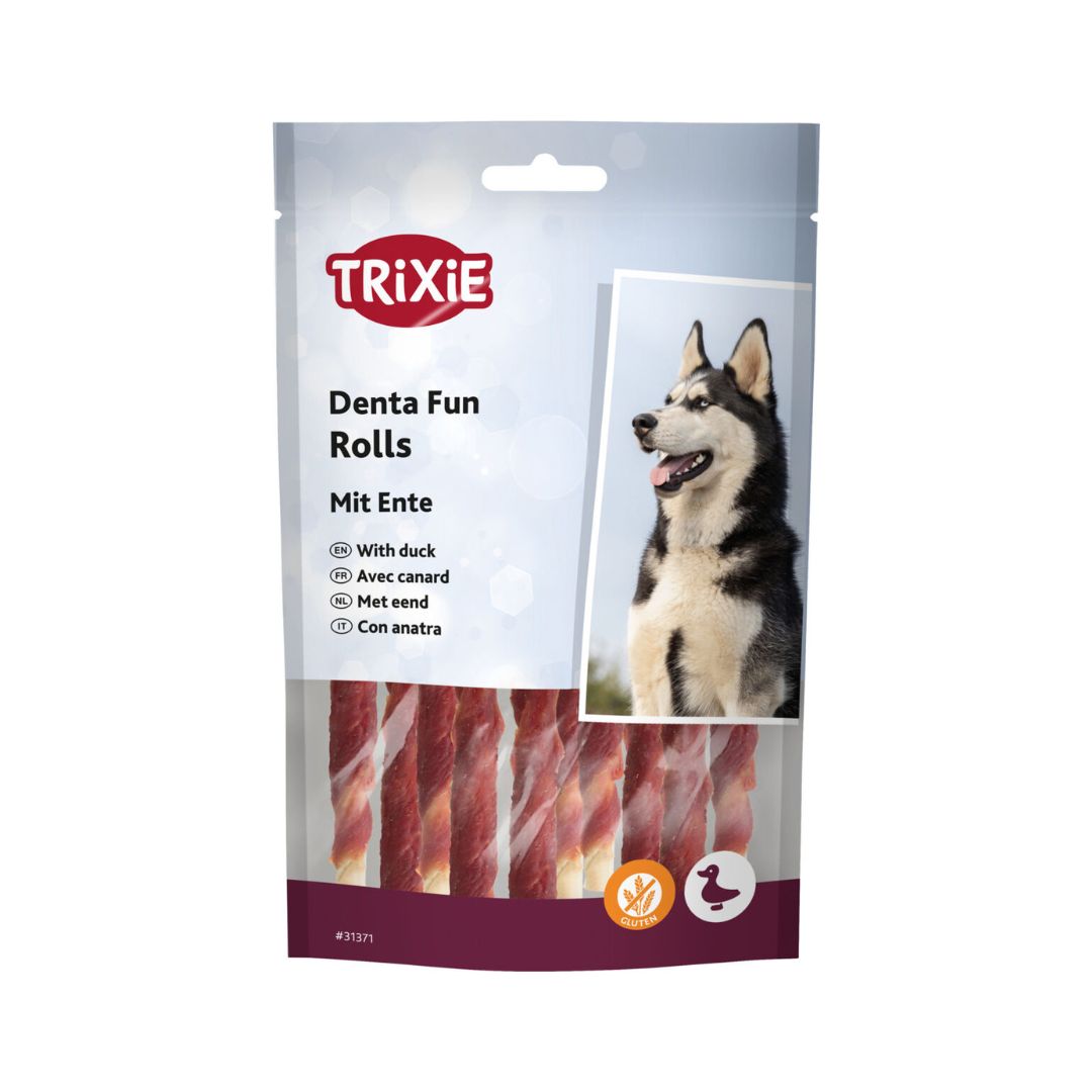 Trixie Denta Fun Rolls Duck 12cm for Dog