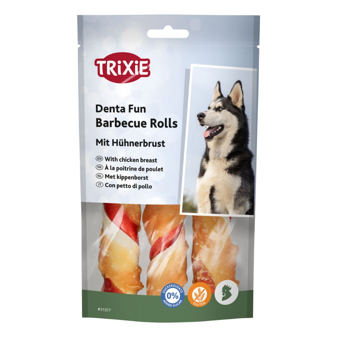 Trixie Denta Fun Barbecue Rolls Chicken for Dog
