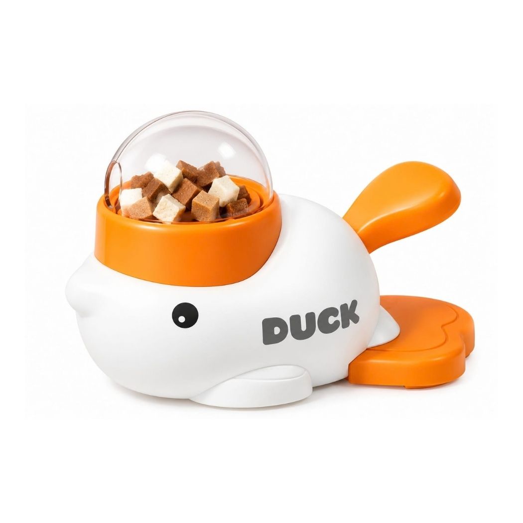 Duck Treat Dispenser Toy white for Cats and Dogs