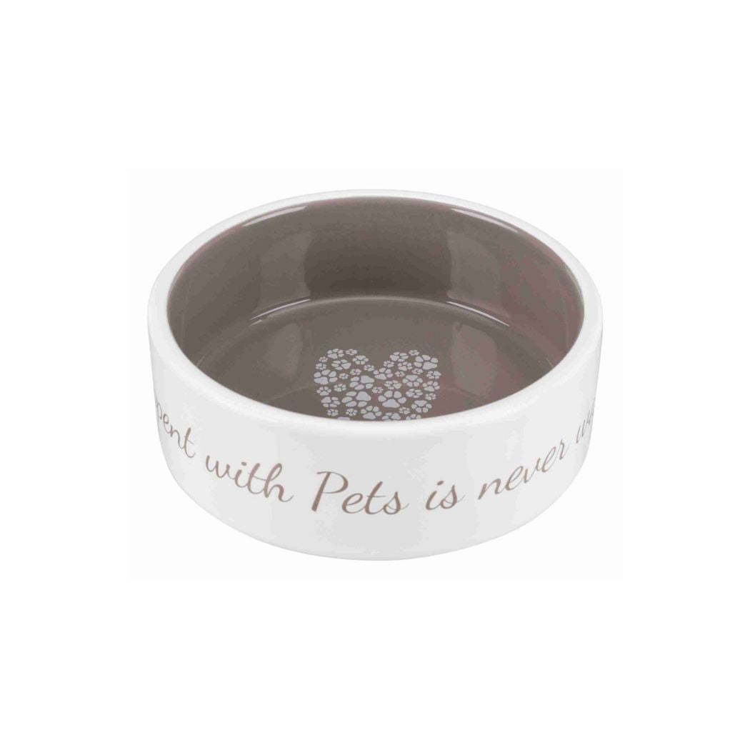 Trixie Pet's Home Ceramic Bowl Time for Dogs and Cats