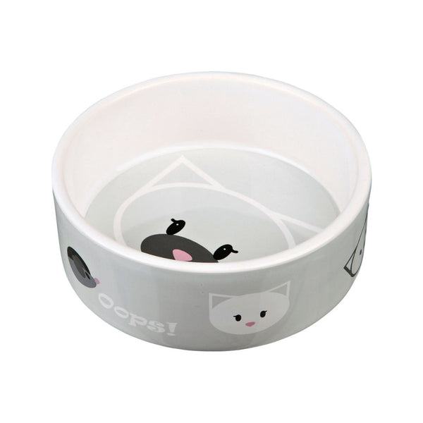 Trixie Mimi Ceramic Cat Bowl Grey for Cats