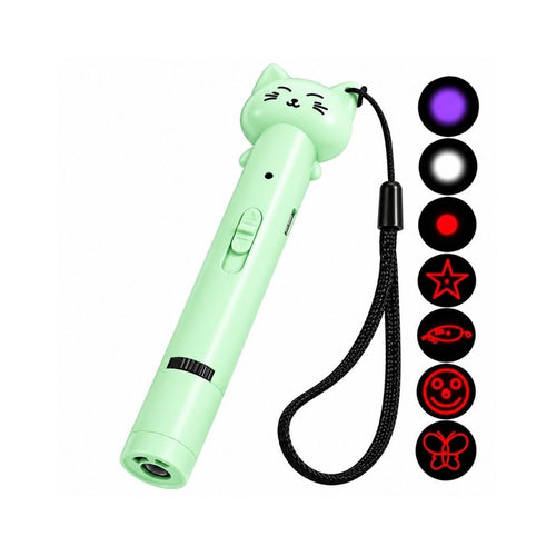 Cat Laser Pointer Toy with Light Patterns green