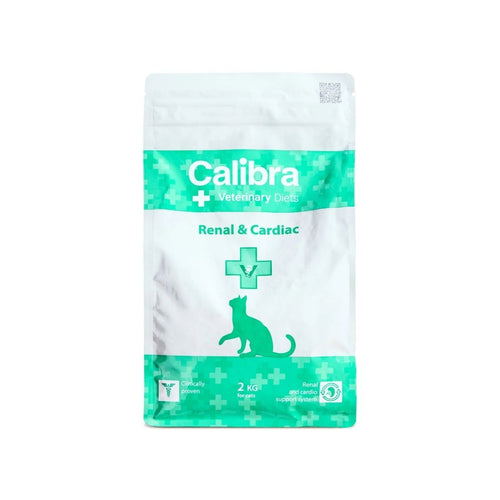 calibra veterinary diets renal cardiac dry cat food 2kg
