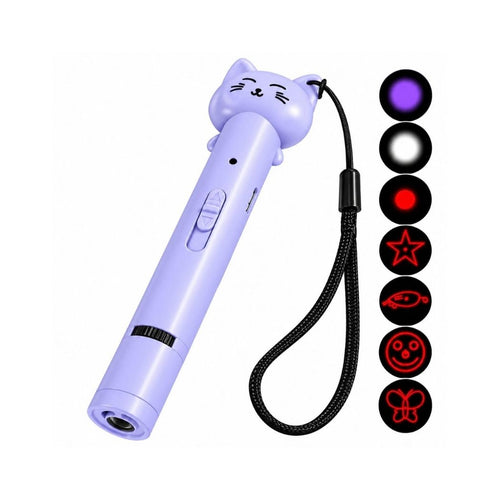 Cat Laser Pointer Toy with Light Patterns mauve