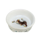 Trixie Comic Cat Ceramic Bowl Mouse motif inside