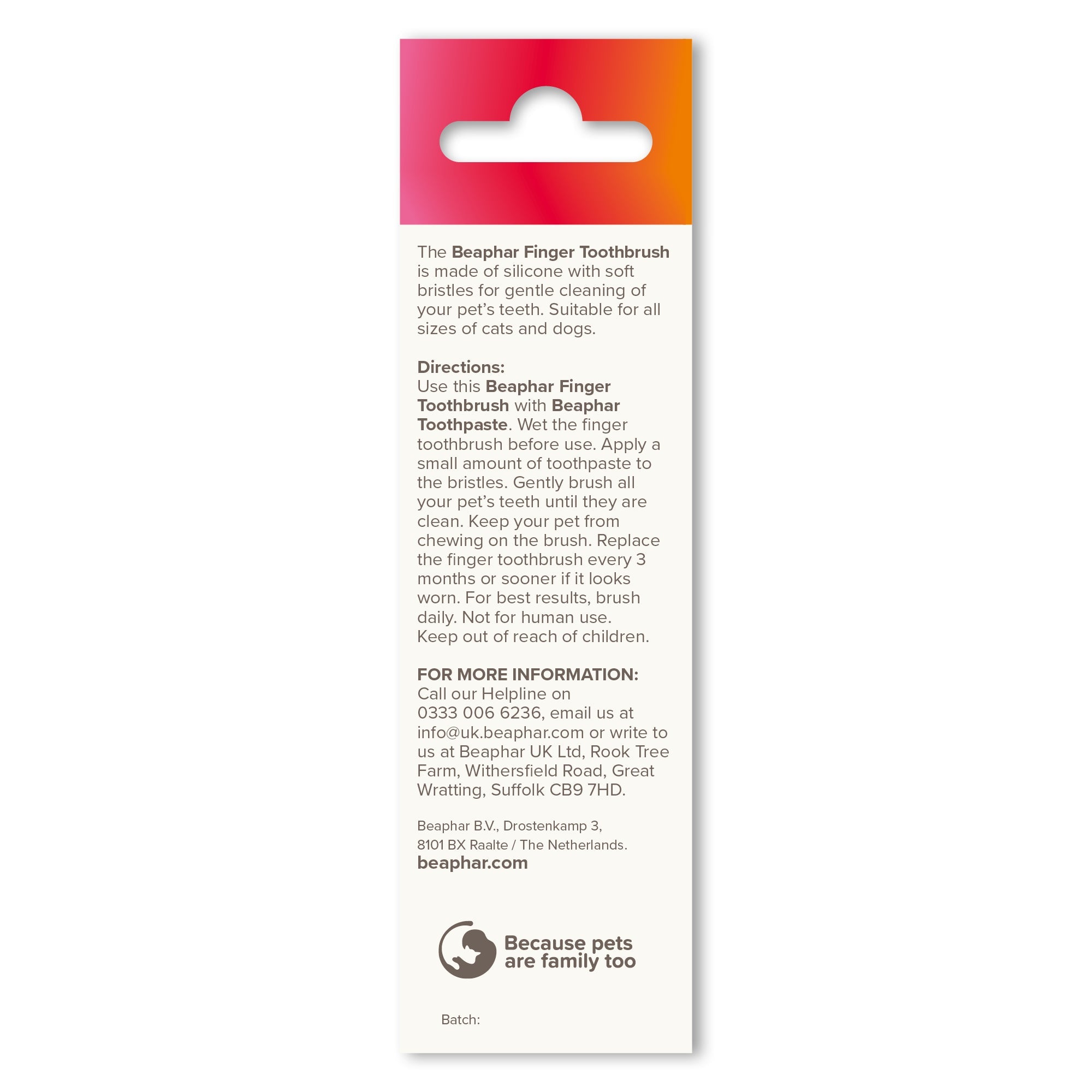 beaphar finger toothbrush dog cat
