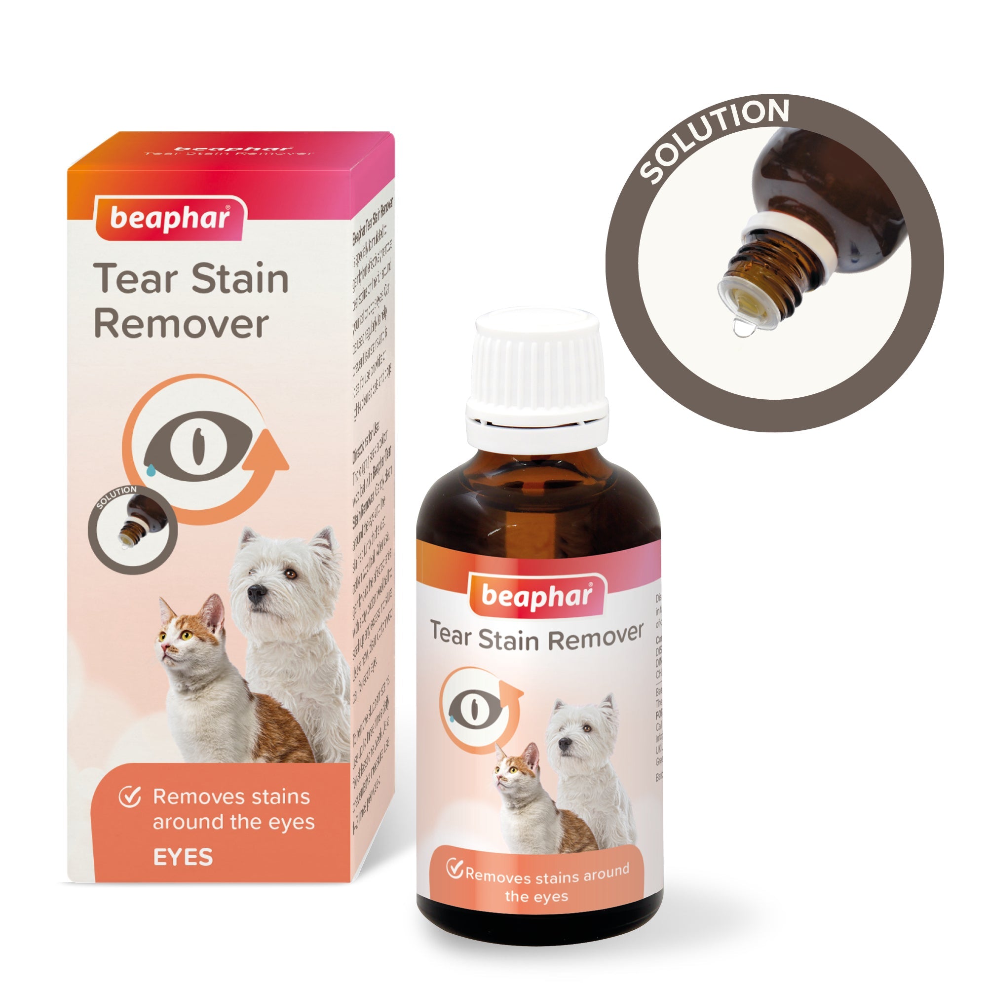 beaphar tear stain remover dog cat whitening