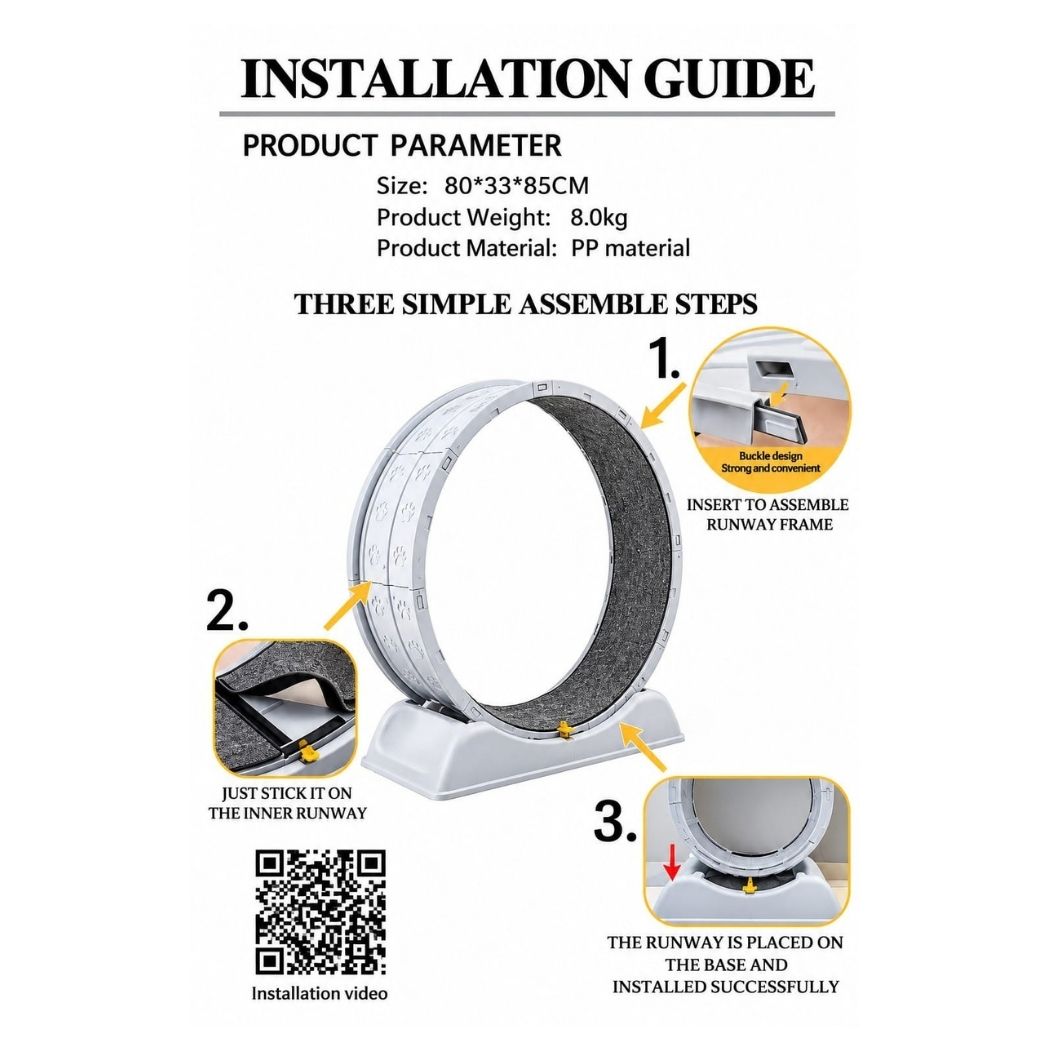 Cat Exercise Wheel assembly guide
