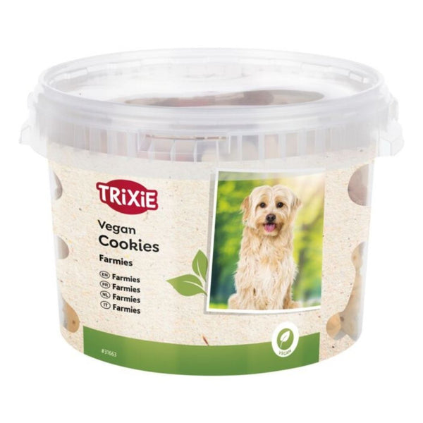 Trixie Vegan Cookies Farmies for Dogs bucket