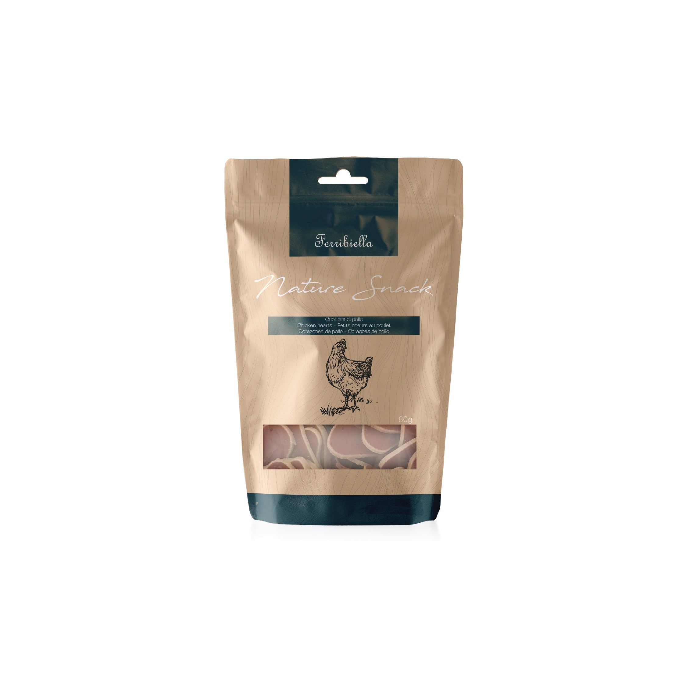 ferribiella nature snack chicken taste heart dog treat