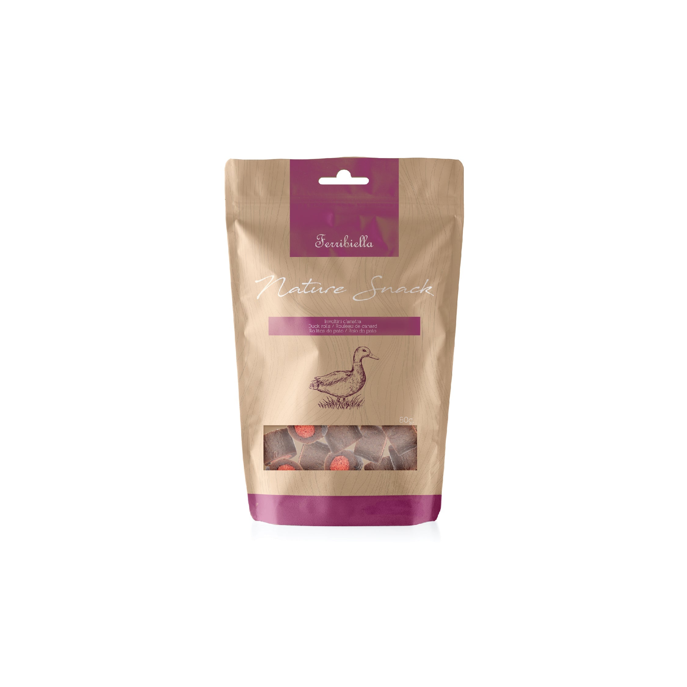 ferribiella nature snack duck puf stick dog treat