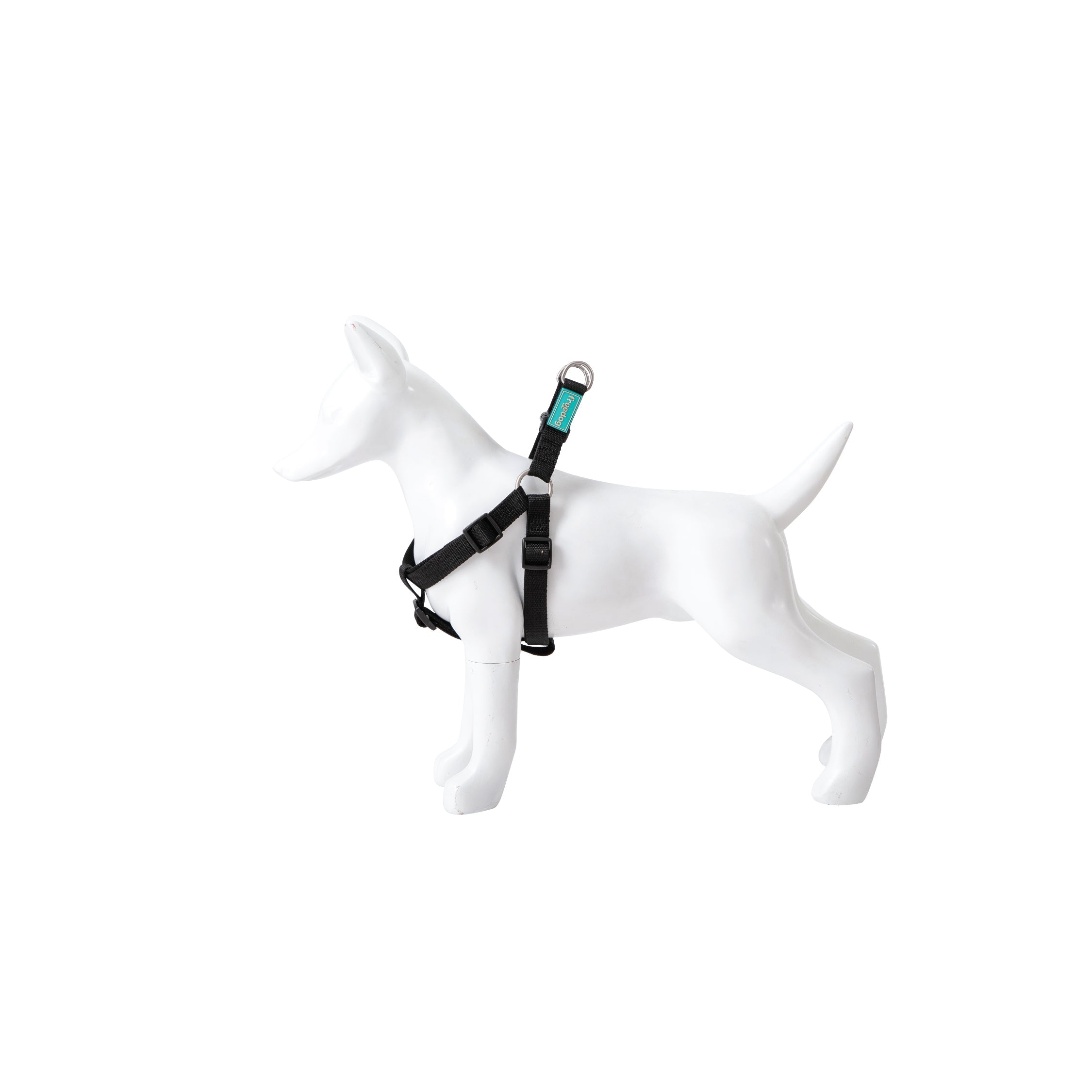 freedog basic nylon a type harness black dog