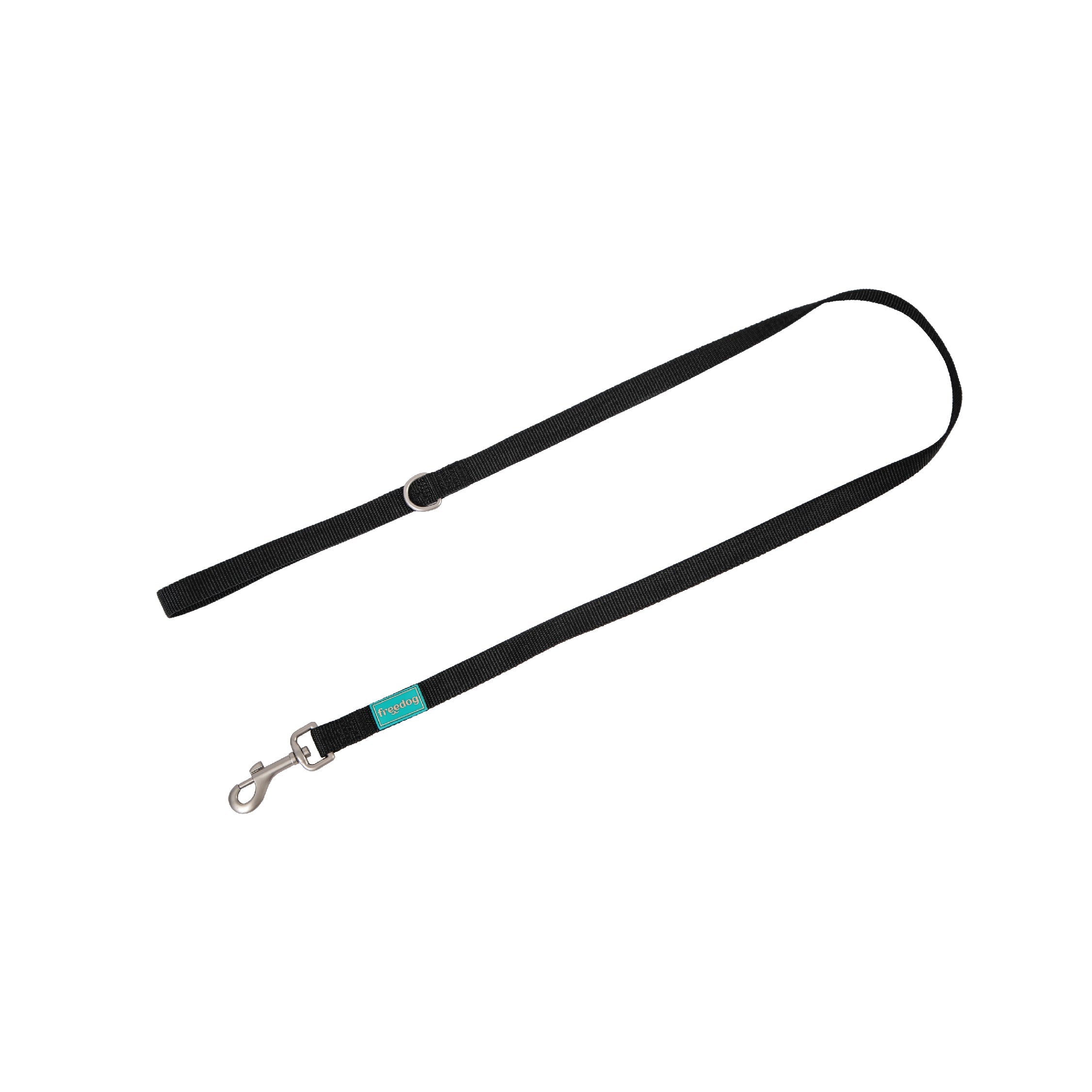 freedog basic nylon leash black dog