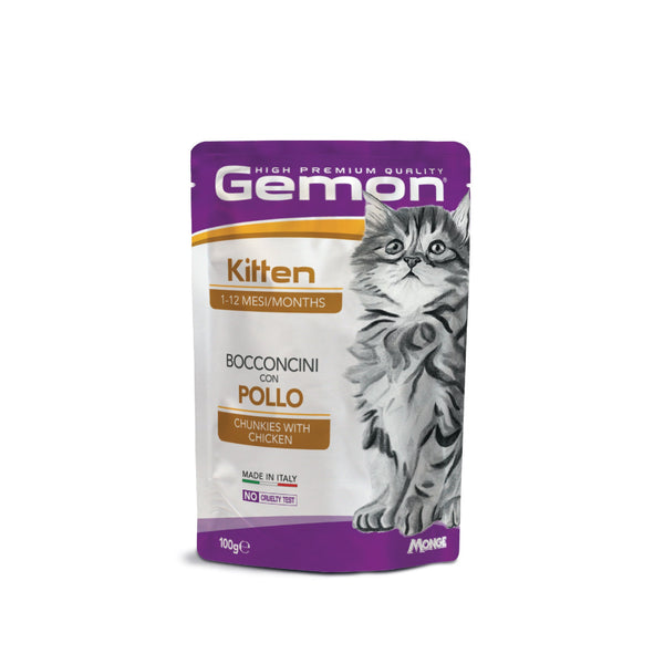 gemon kitten cat chunkies pouch chicken wet food