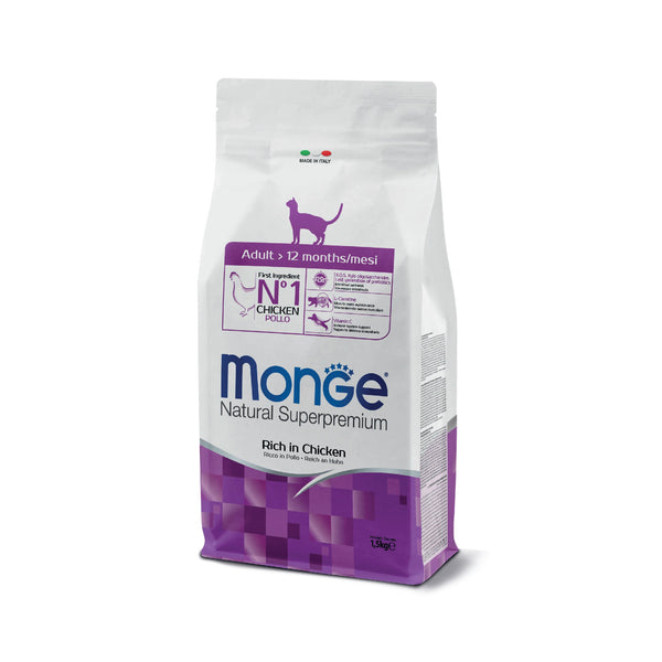 Monge cat food package on a white background
