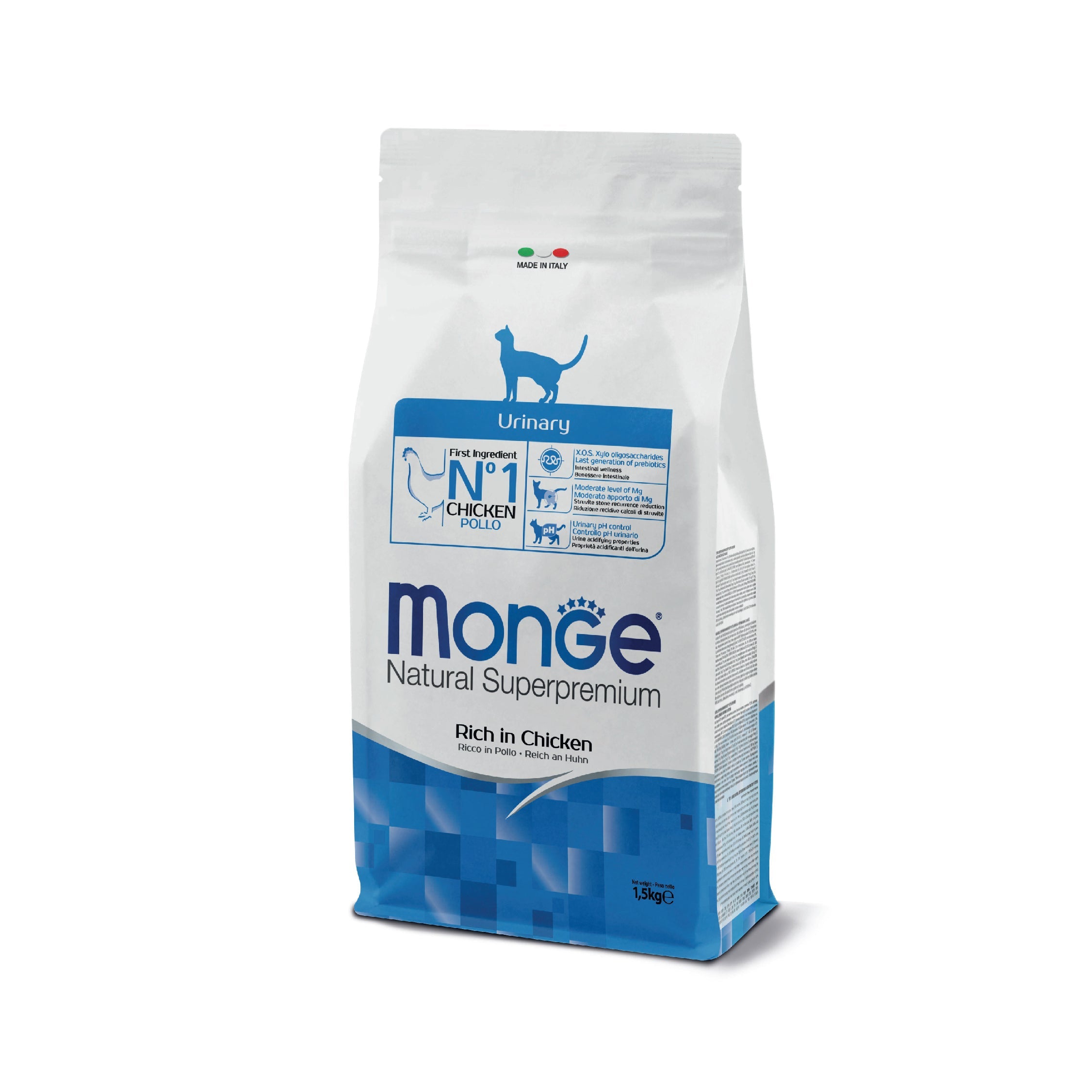 monge natural superpremium cat urinary chicken dry food
