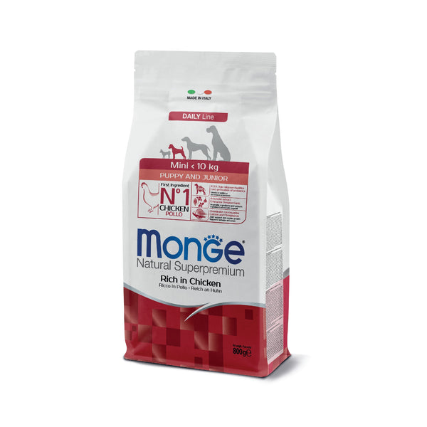 monge natural superpremium dog mini puppy junior chicken dry food