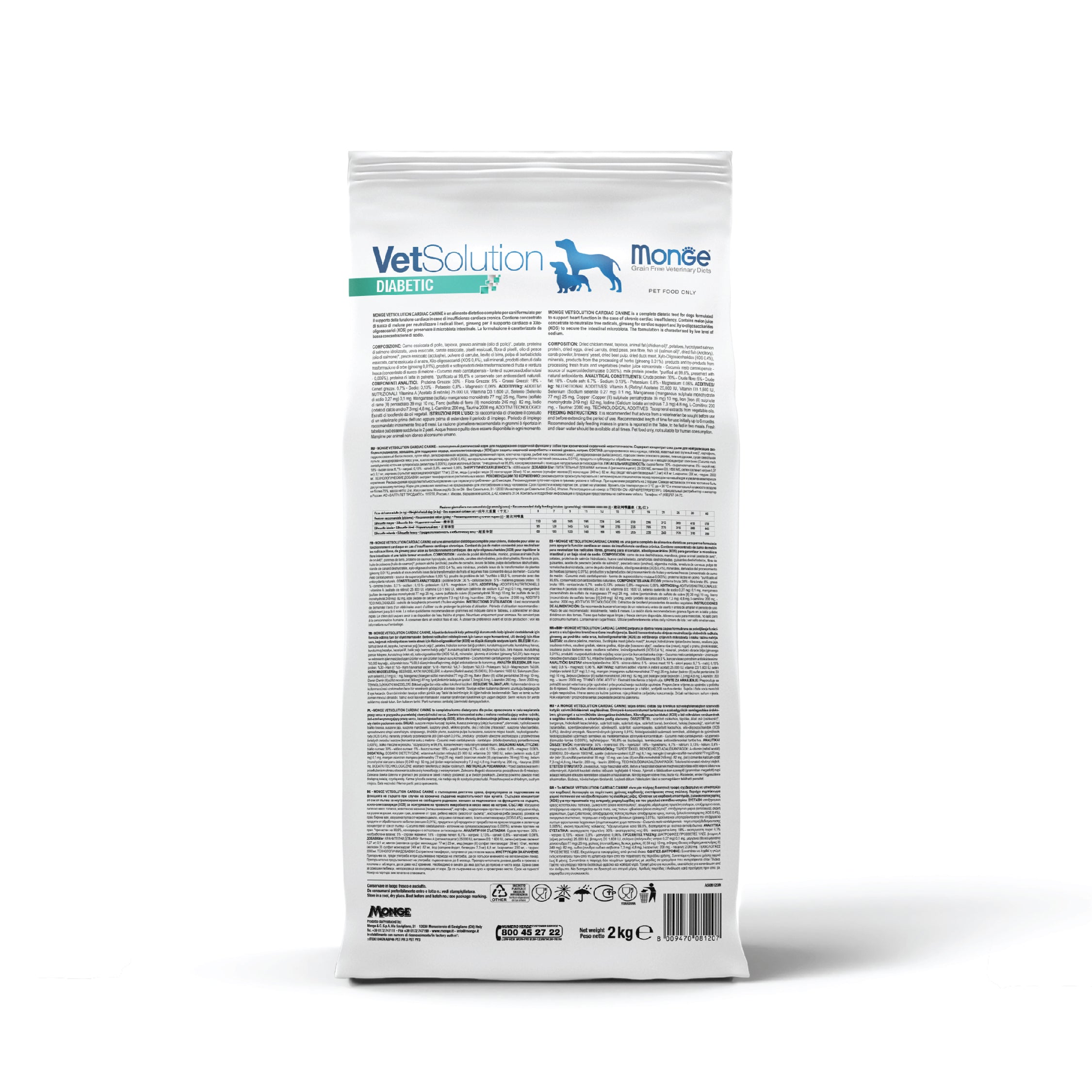 monge vetsolution diabetic dog dry food
