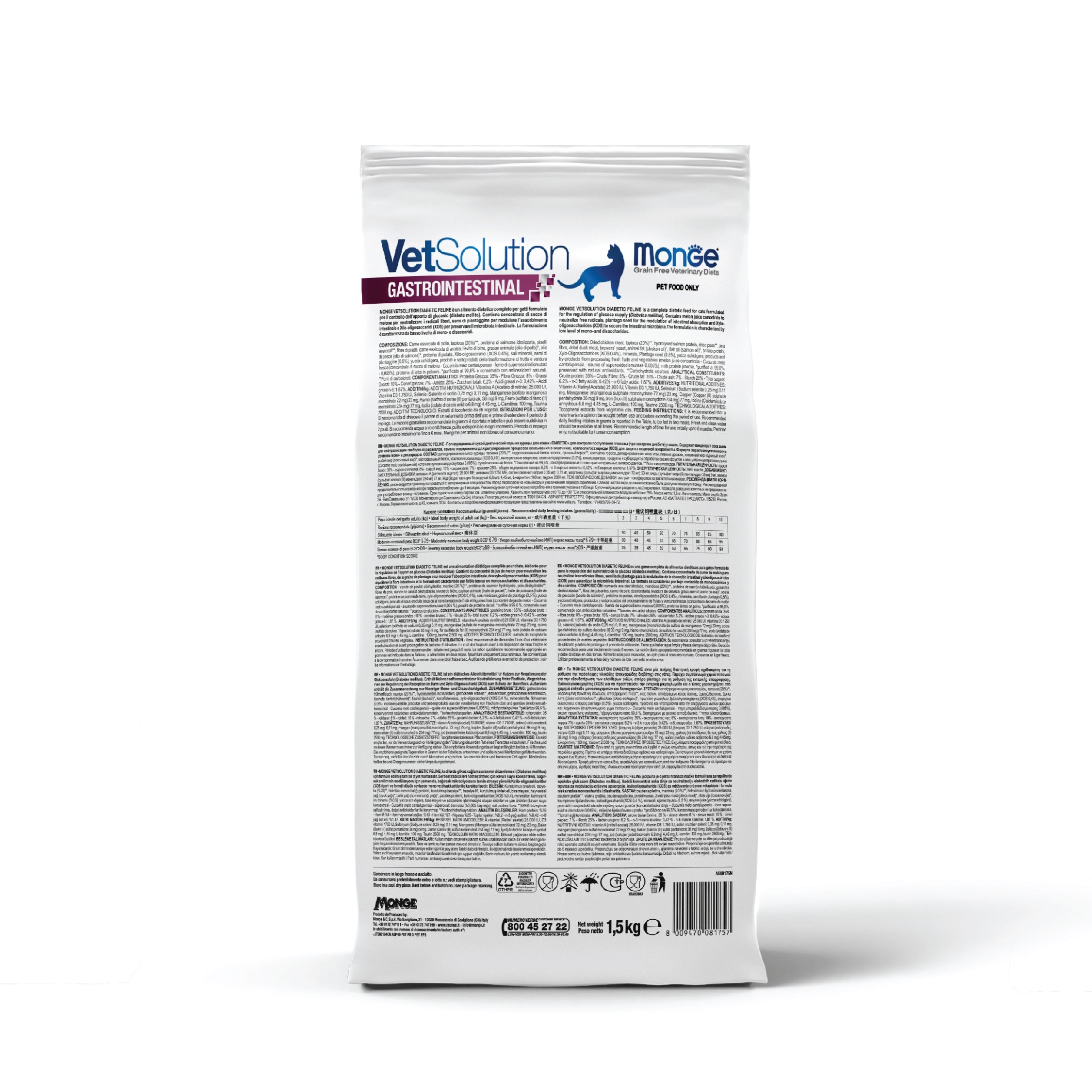 monge vetsolution gastrointestinal cat dry food