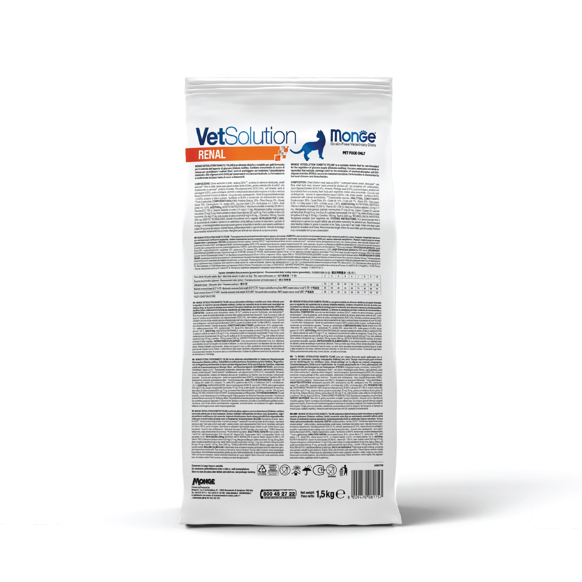 monge vetsolution renal cat dry food