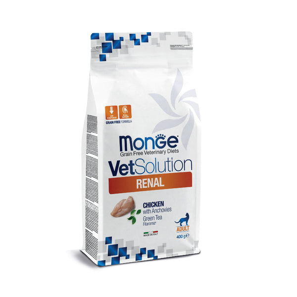 Monge VetSolution Renal pet food package on a white background