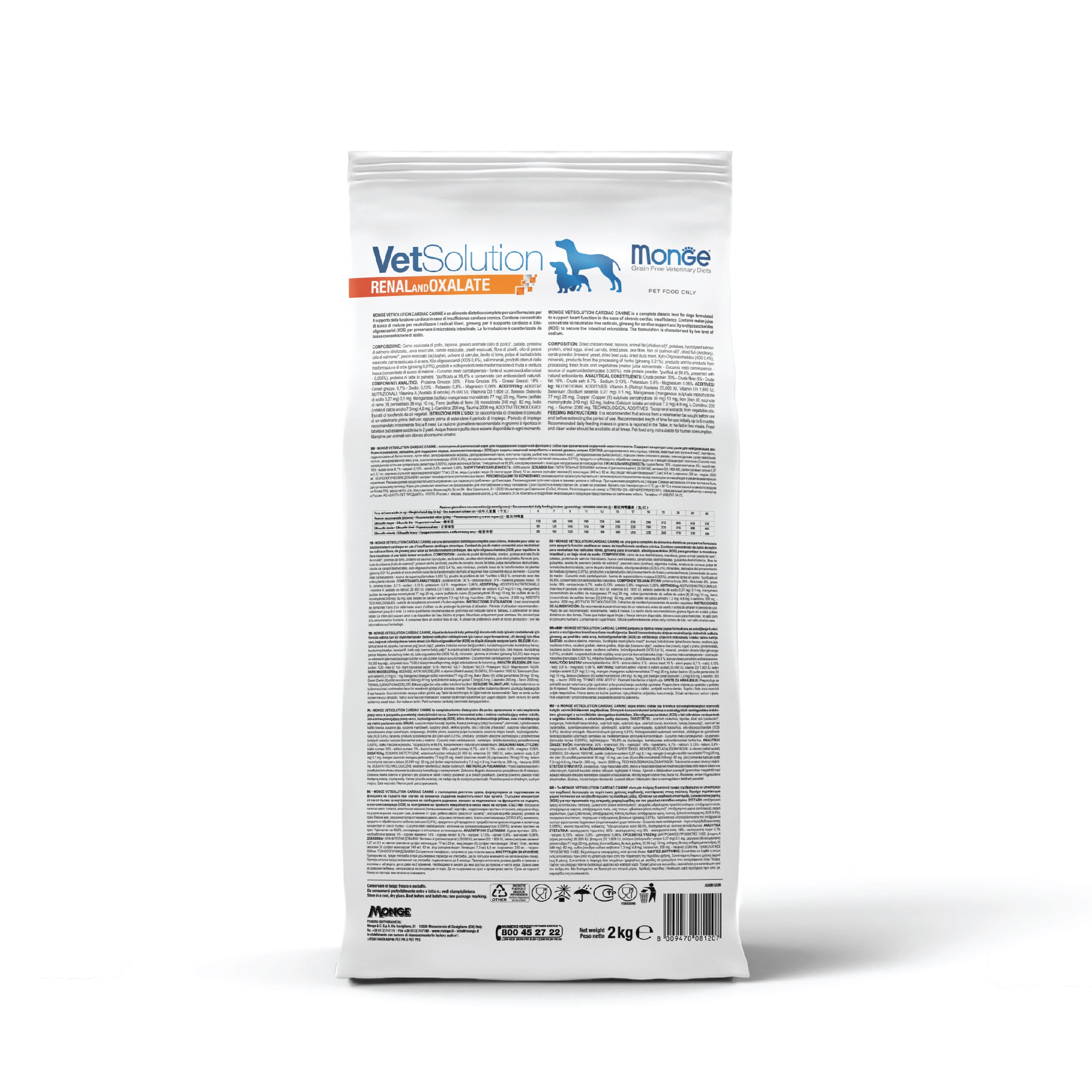 monge vetsolution renal oxalate dog dry food