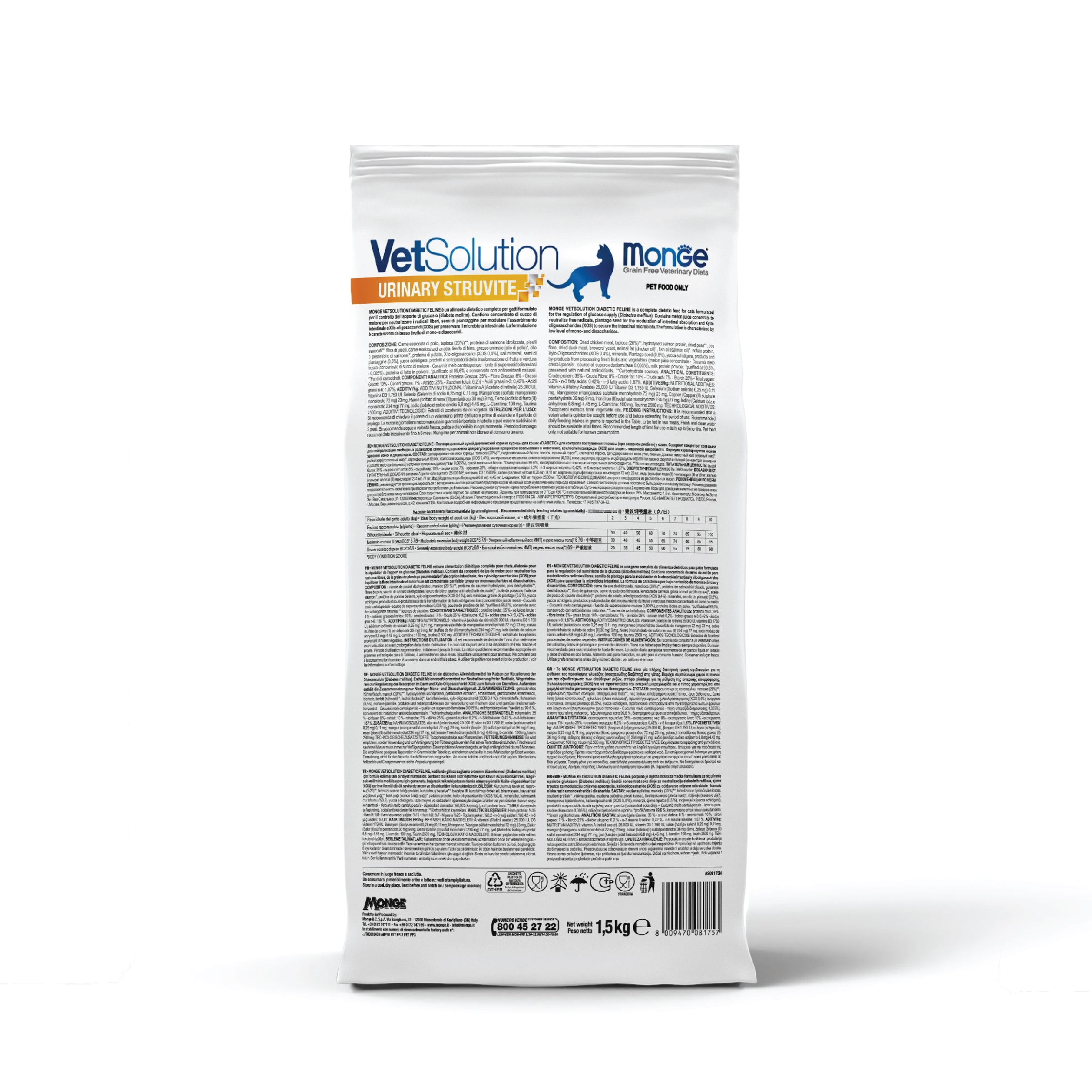 monge vetsolution urinary struvite cat dry food
