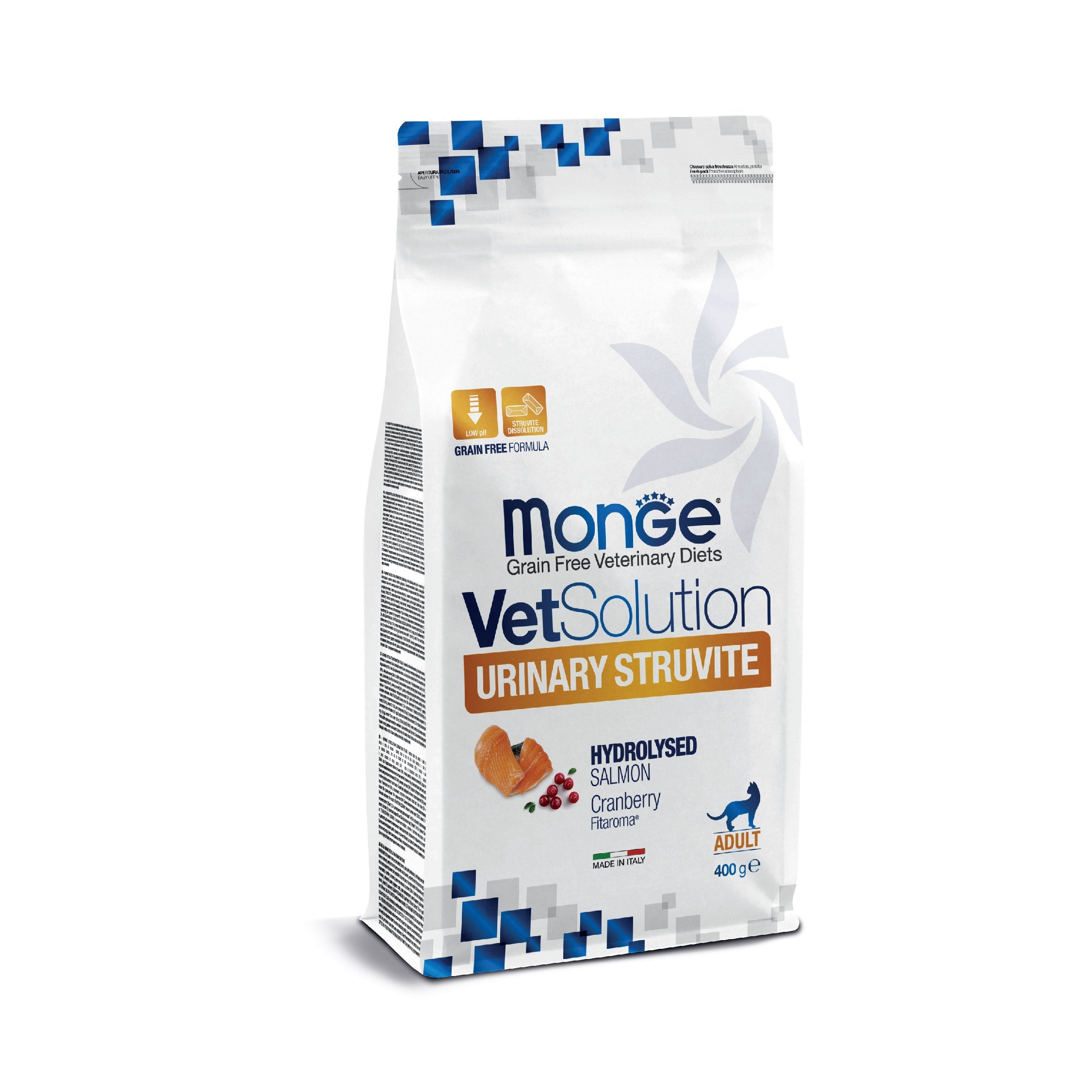 Monge VetSolution Urinary Struvite pet food package on a white background