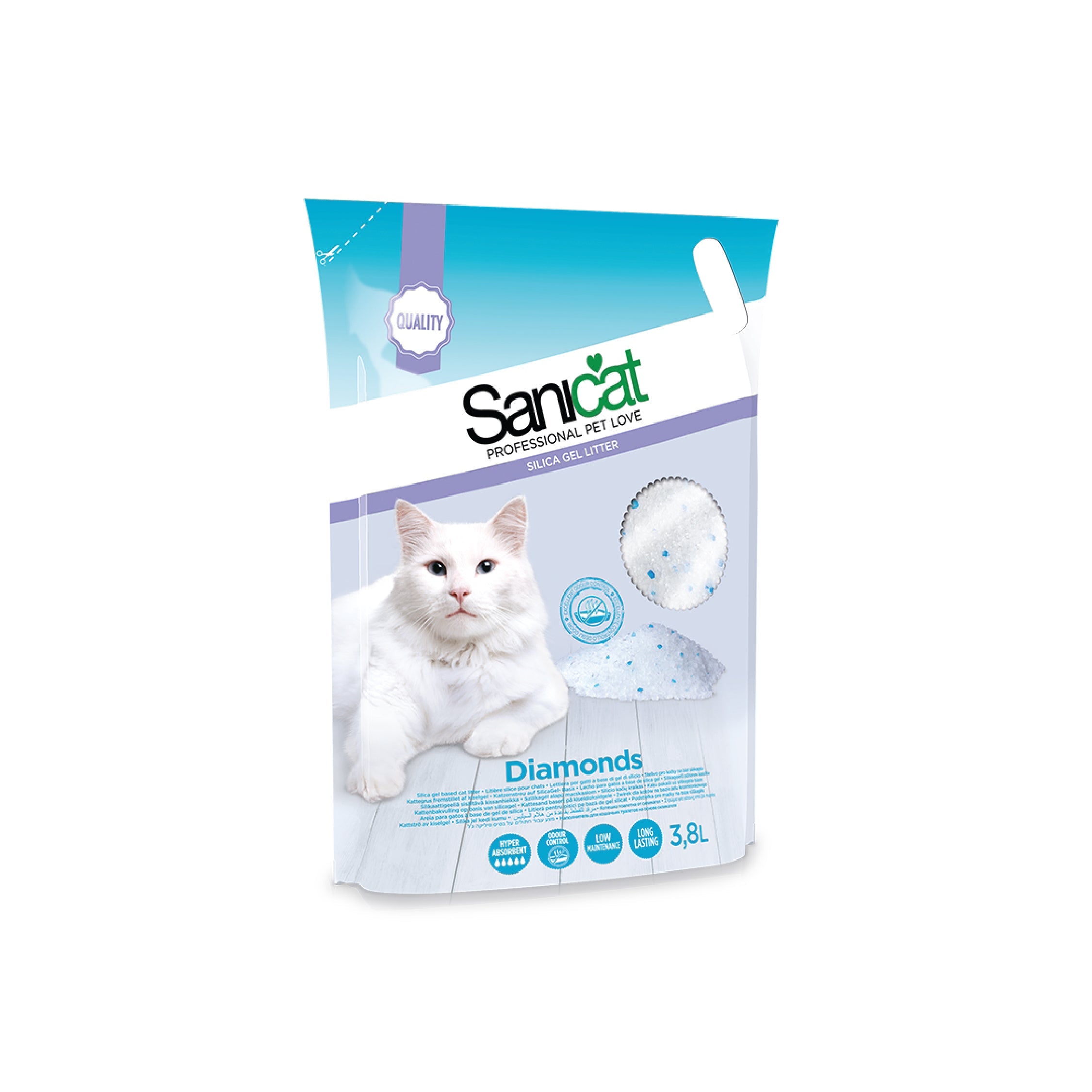 Sanicat Diamonds Silica Gel Cat Litter